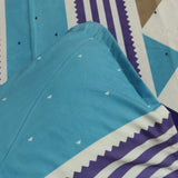 Super Soft Triangle Design Double Bedsheet ( 90*100inch, King )