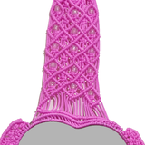 Macramé Handicraft Pink Mirror ( 34cm )