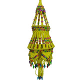 Buy this bright yellow color macrame jhumar online.