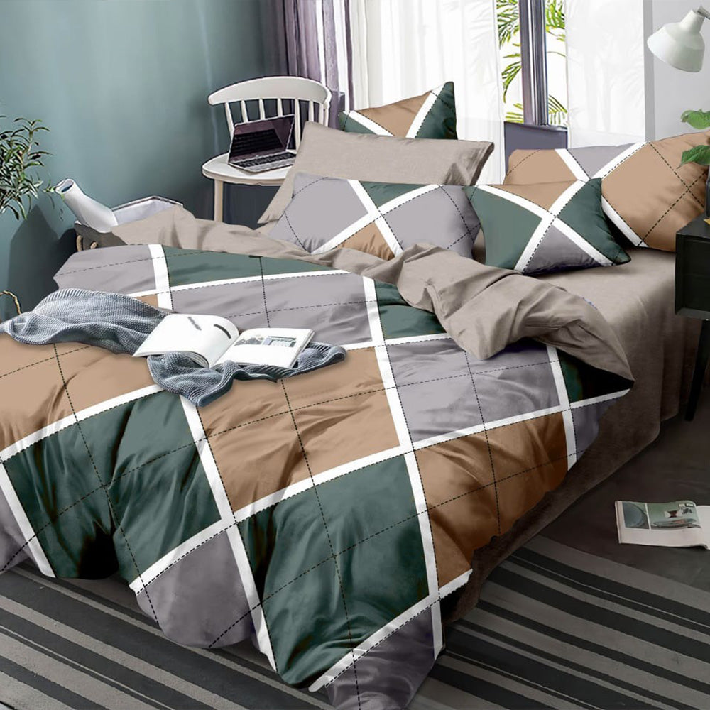 Super Soft Cross Design Ac Comforter Set (4 pc Set, king Size)
