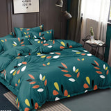Super Soft Cosy Comforter Set Small Leaf Design (4 pc Set )