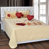 Love Design Double Bedsheet ( 90*100inch, Queen)