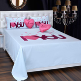 Love Design Double Bedsheet ( 90*100inch, Queen)