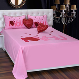 Love Design Double Bedsheet ( 90*100inch, Queen)