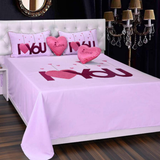 Love Design Double Bedsheet ( 90*100inch, Queen)