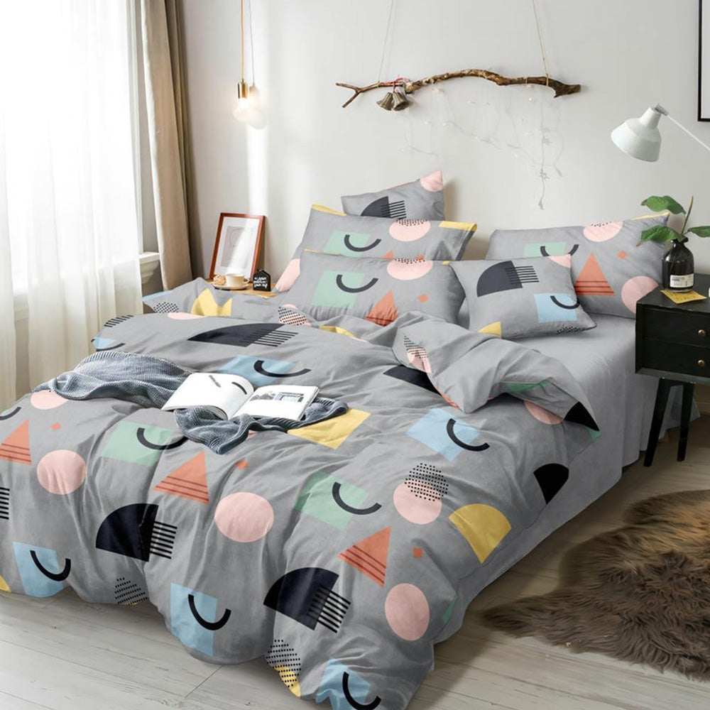 Super Soft Smile Design Double Bedsheet ( 90*100inch, King )