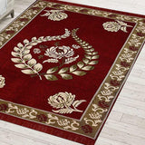 Royal Design Exclusive Velvet Carpets ( Red, 5*7 Feet )