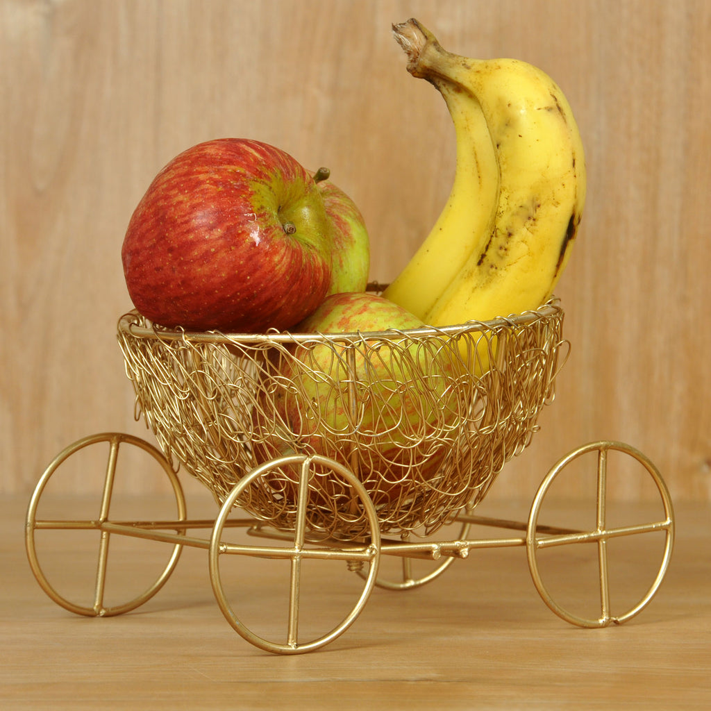 Metallic Charm Stainless Steel Vegetable And Fruit Basket