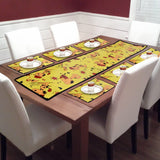 Dining Table Mat 6 Pieces with Runner