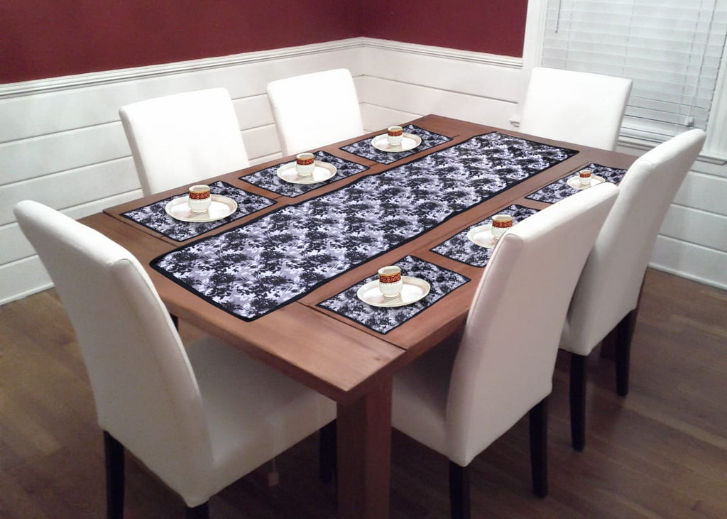 Dining Table Mat 6 Pieces with Runner Set