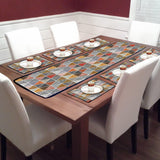 Dining Table Mat 6 Pieces with Runner Set