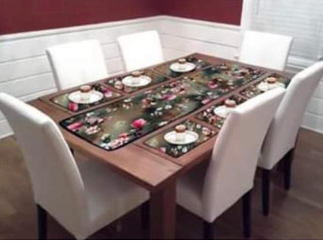 Dining Table Mat 6 Pieces with Runner Set