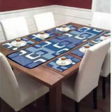 Dining Table Mat 6 Pieces with Runner Set 