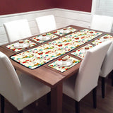 Dining Table Mat 6 Pieces with Runner