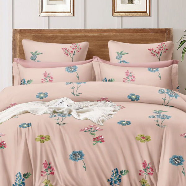 Super Soft Jasmine Wave Design Double Bedsheet ( 90*100inch, King )