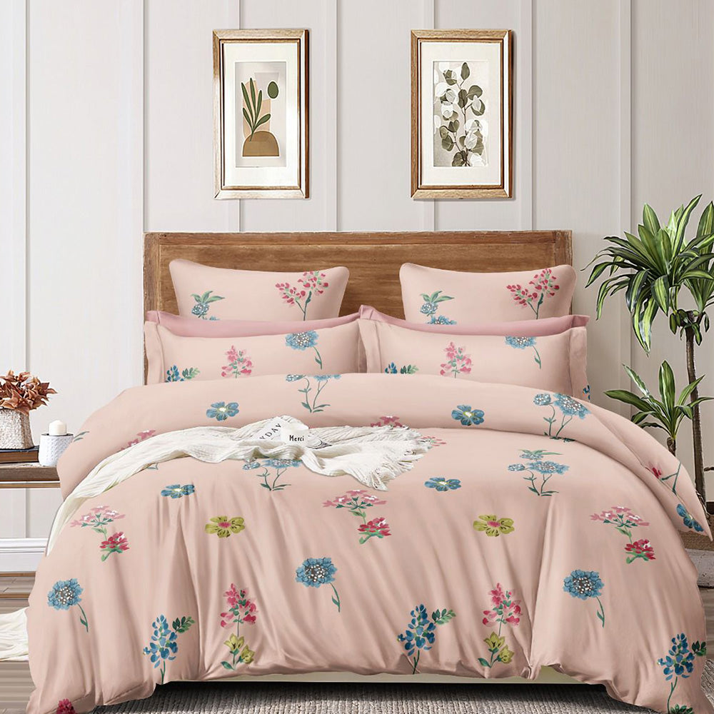 Super Soft Jasmine Wave Design Double Bedsheet ( 90*100inch, King )