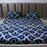 Soft Woolen Puzzle Design Winter Bedsheet With Pillow covers ( 90*100 inch, 2.3kg , 300gsm )