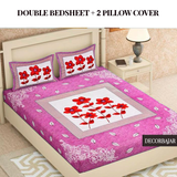 Combo Of 100% Cotton Double & Single Bedsheet