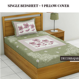 Combo Of 100% Cotton Double & Single Bedsheet