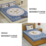Combo Of 100% Cotton Double & Single Bedsheet