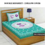 Combo Of 100% Cotton Double & Single Bedsheet