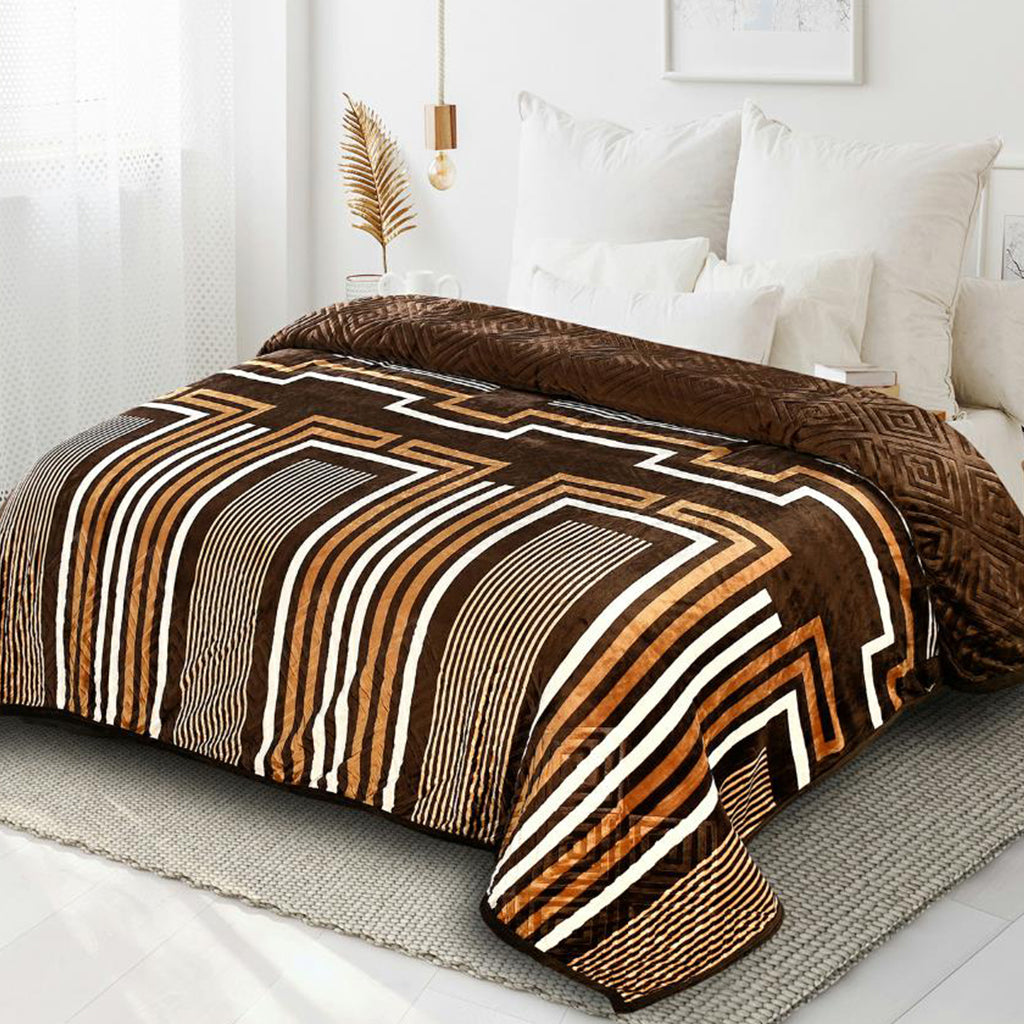 Super Soft Mink Embossed Blanket ( Double bed, 1.9 kg )