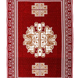 Decorbajar Premium Polyester Chenille Carpets ( Red, 5ft*7ft )
