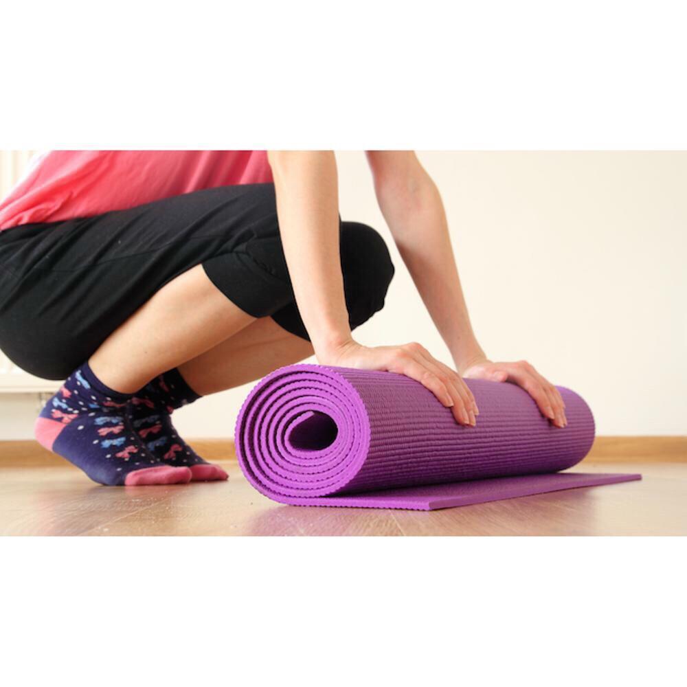 Anti-Skid Yoga Mat for Gym Workout 6mm Mat for Men & Women ( 60cm*172cm,Purple)