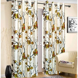 Beautiful 2PC Flower Design Curtain Combo ( 4 x 7 , pack of 2)
