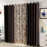 Beautiful 3PC Flower Design Curtain Combo ( 4 x 7 , pack of 3)