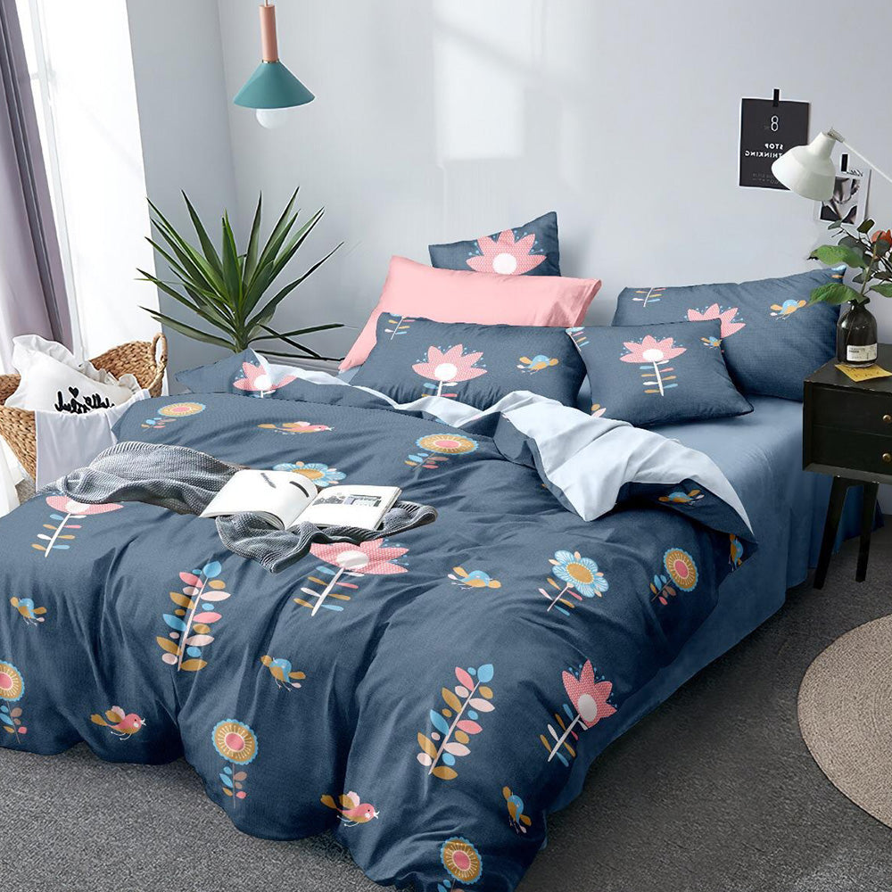 Super Soft Flower Design Ac Comforter Set (4 pc Set, king Size)