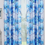 Beautiful Long Crush Solid Flower Curtain Combo ( 4 x 7 , pack of 2)