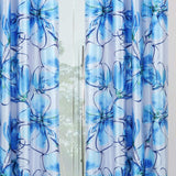 Beautiful Long Crush Solid Flower Curtain Combo ( 4 x 7 , pack of 2)