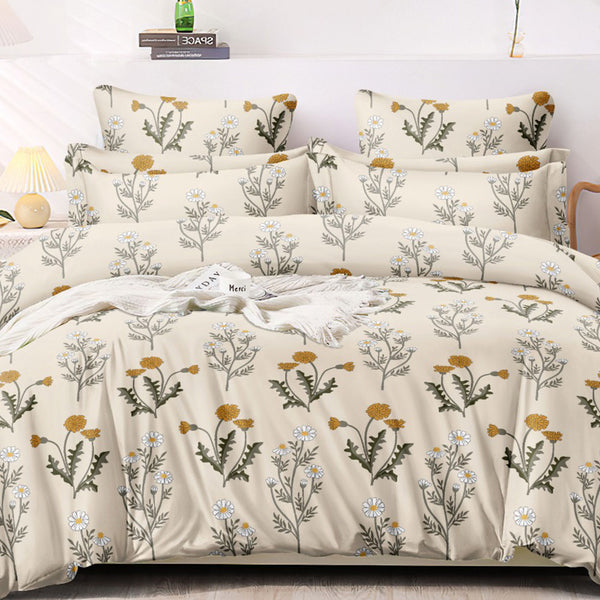 Super Soft Lily Design Double Bedsheet ( 90*100inch, King )