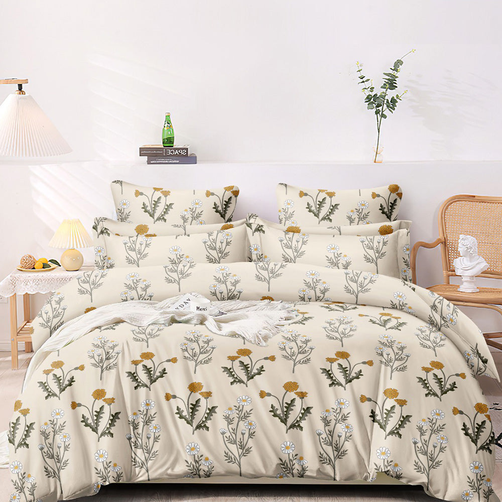 Super Soft Lily Design Double Bedsheet ( 90*100inch, King )