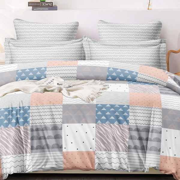 Super Soft Minimal Design Double Bedsheet ( 90*100inch, King )