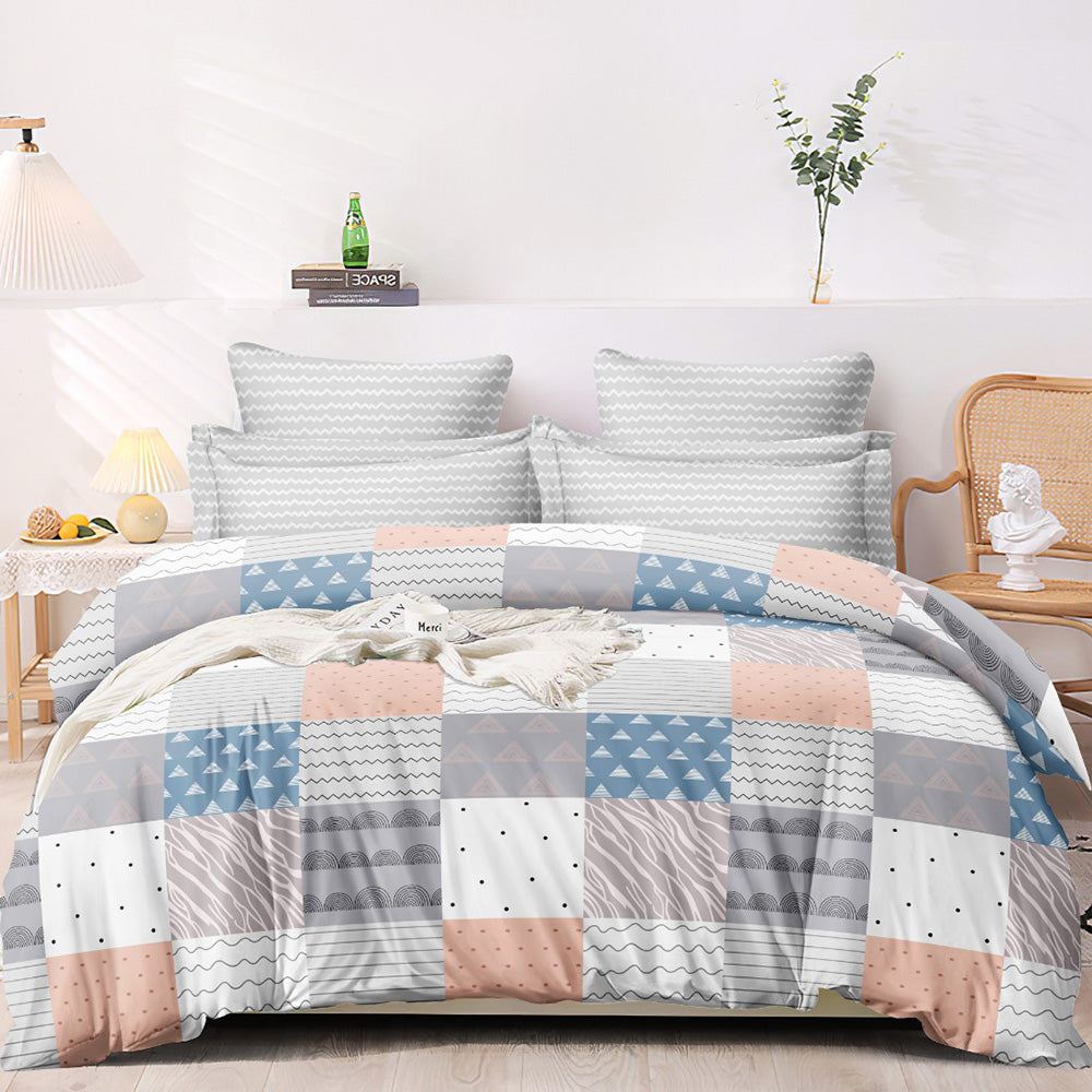 Super Soft Minimal Design Double Bedsheet ( 90*100inch, King )