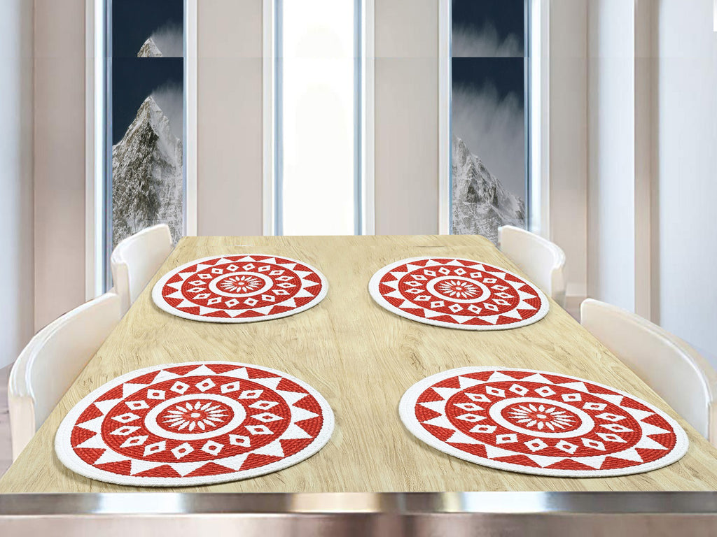 Decorbajar Decorative Place Mat / Kitchen Mat ( Set of 4 , 15 inch )
