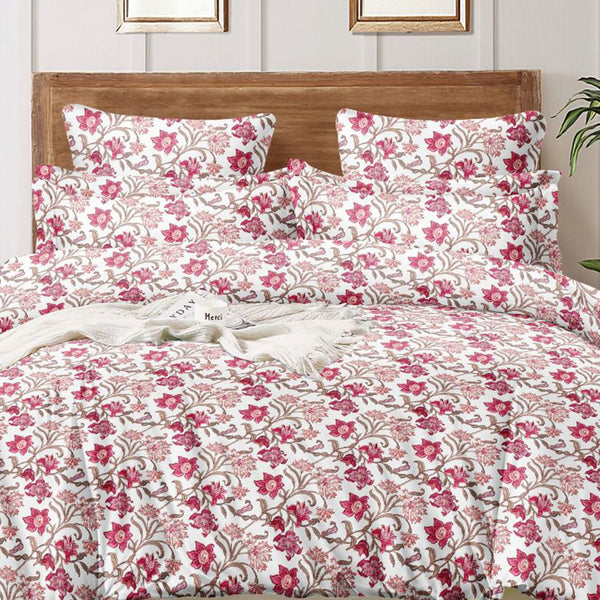 Super Soft Poppy Design  Double Bedsheet ( 90*100inch, King )