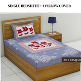 Combo Of 100% Cotton Double & Single Bedsheet