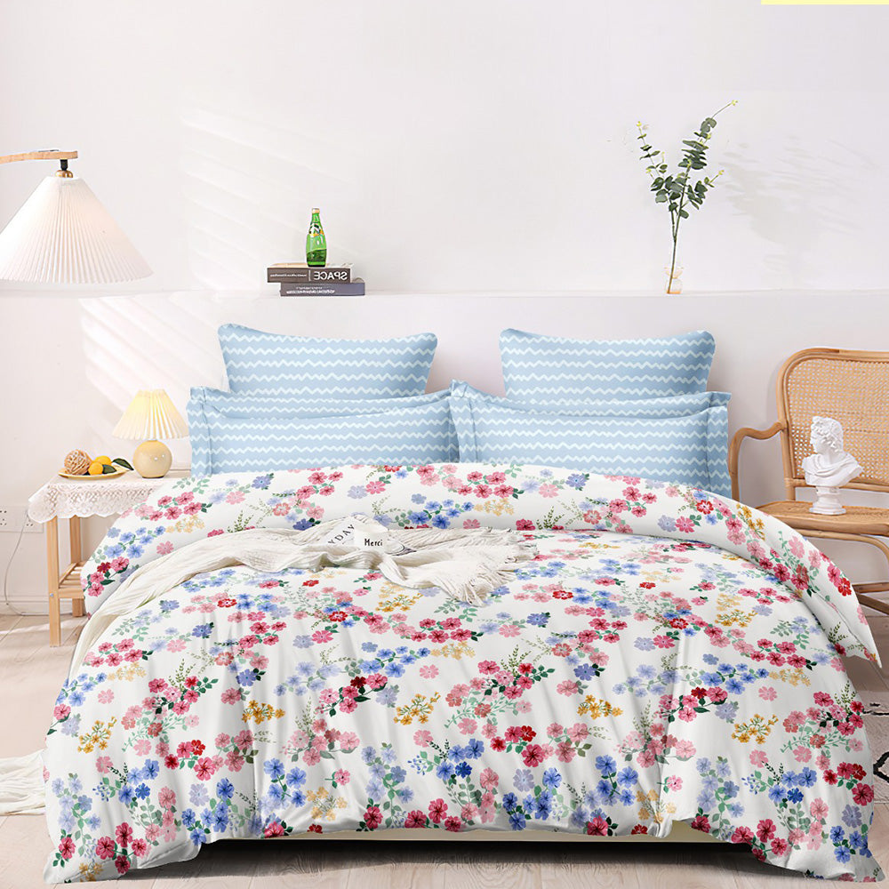 Super Soft Tulip Design Ac Comforter Set (4 pc Set, king Size)