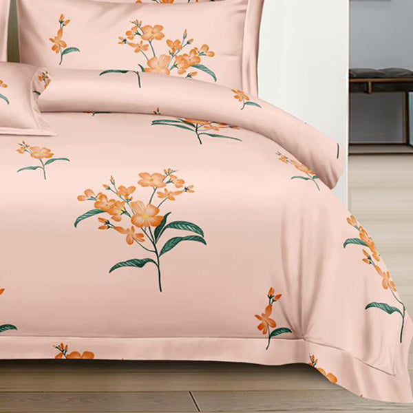 Super Soft Ac Comforter Set Tweed Pink Design (4 pc Set )