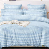 Super Soft Wave Blue Design Double Bedsheet ( 90*100inch, King )