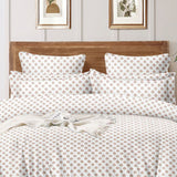 Super Soft White Print Design Double Bedsheet ( 90*100inch, King )